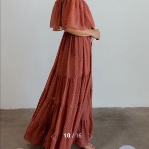 Baltic Born Mauve Swiss Dot Maxi Dress